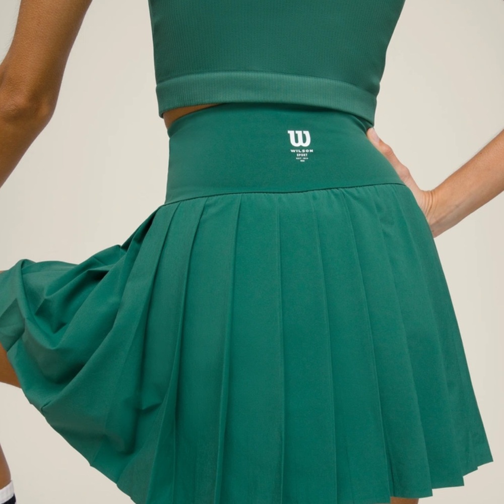 Wilson Green Pleated Tennis Skirt - Picture 4 of 6
